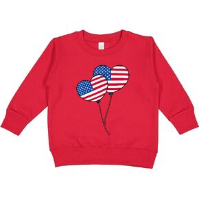 inktastic American Flag Heart Balloons Toddler Sweatshirt