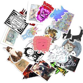 Sticker Pack 20 Zendoodle Weave Nick IP Queen Gutsy T1 Teddy Frankenberry Tanjiro Demon The Tea Wall Friendly Bear White