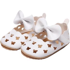 Baby Girls Sandals Size 4 Toddler Girls Hollow Single For 0-18M Infant Bowknot First Walkers Summer Girl Jelly Sandals