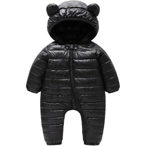 Newborn Infant Baby Girls Boys Winter Warm Snowsuit Bear Ears Hooded Jacket Down Coat Romper Winter Coat for