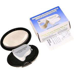 Microscope Kit 30X 60X Dual Lens LED Illuminated Jewelry Magnifier Pocket Microscope Black/White Microscope Lens Adapters (Color : White)