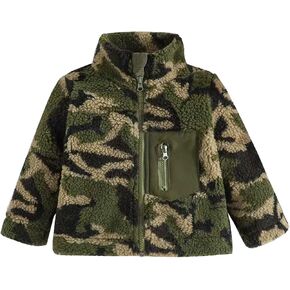 Toddler Winter Coats Boys Fleece Jacket Camouflage Zipper Coat Warm Outerwear Casual Jacket Baby Boys Girls Fashion Coats