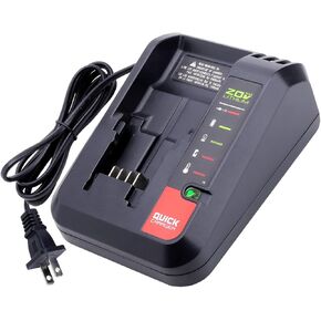20V Quick Battery Charger Compatible with Porter Cable 20V & Compatible with Black and Decker 20 Volt Lithium Battery LBXR20 LB2X4020 LBXR2020 PCC685L PCC681L PCC680L Charger, PCC692L