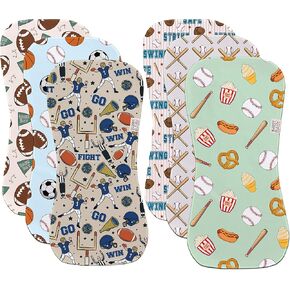 Burp Cloth 6 Pack Sports Football Baseball Baby Boy