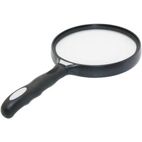 Handheld Magnifier 2.5X 130mm Large Lens Magnifier Reading Map Newspaper Handle Magnifying Glass Low Vision Aids