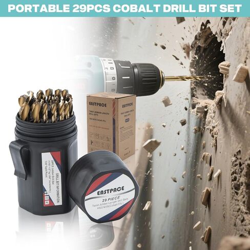 115Pcs M35 Cobalt Drill Bit Set, Twist Jobber Drill Bit Kit for Stainless Steel, Hard Metal and Wood Plastic with Indexed Metal Case (A-Z, 1-60,1/16 Inch-1/2 Inch) in Saudi Arabia