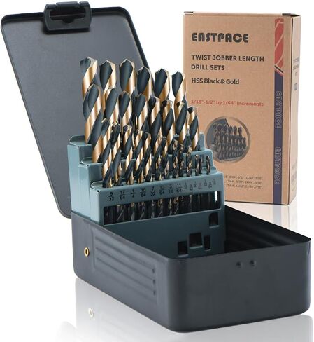 115Pcs M35 Cobalt Drill Bit Set, Twist Jobber Drill Bit Kit for Stainless Steel, Hard Metal and Wood Plastic with Indexed Metal Case (A-Z, 1-60,1/16 Inch-1/2 Inch) in Saudi Arabia