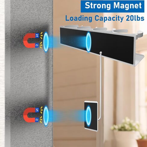 Magnetic Cup Holder Compatible with Stanley 40 and 30 oz Tumblers - Secure Base Design for Fridge, Cabinets and Multi-Surface Storage(White) in Saudi Arabia