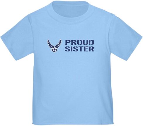 CafePress USAF: Proud Sister T Shirt Cute Toddler Graphic Tee, 100% Cotton in Saudi Arabia