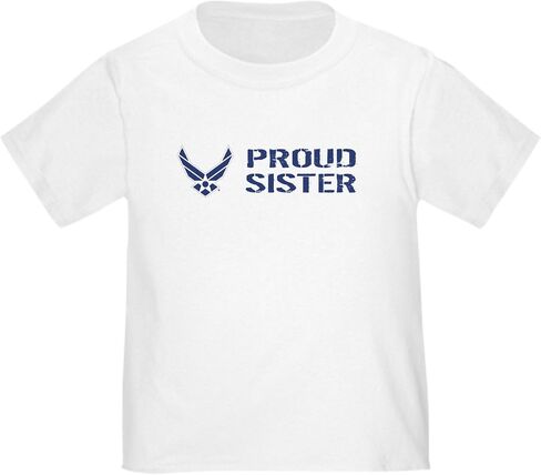 CafePress USAF: Proud Sister T Shirt Cute Toddler Graphic Tee, 100% Cotton in Saudi Arabia