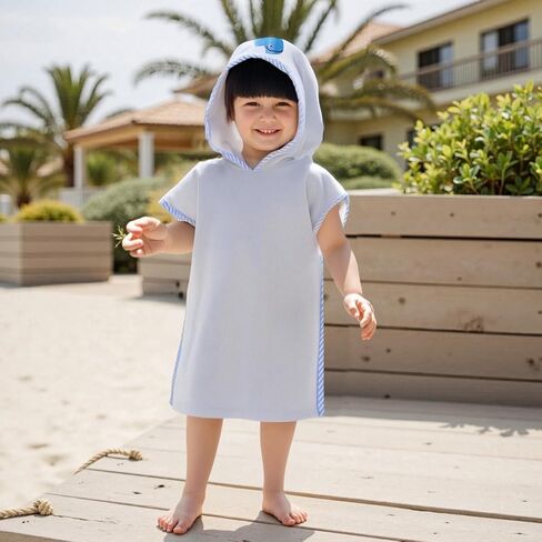 Baby Boy Girl Swim Cover Up Hooded Beach Towel Toddler Terry Cloth Bathrobe Bathing Suit Coverup in Kuwait