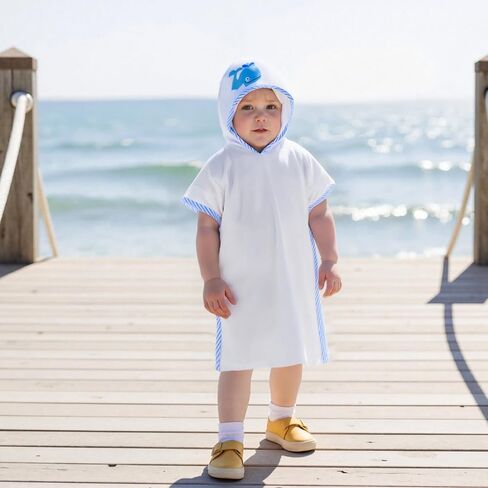 Baby Boy Girl Swim Cover Up Hooded Beach Towel Toddler Terry Cloth Bathrobe Bathing Suit Coverup in Kuwait