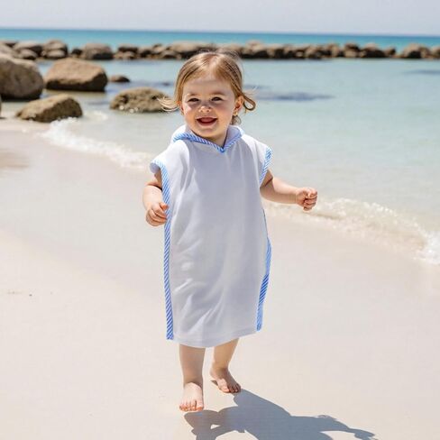 Baby Boy Girl Swim Cover Up Hooded Beach Towel Toddler Terry Cloth Bathrobe Bathing Suit Coverup in Kuwait