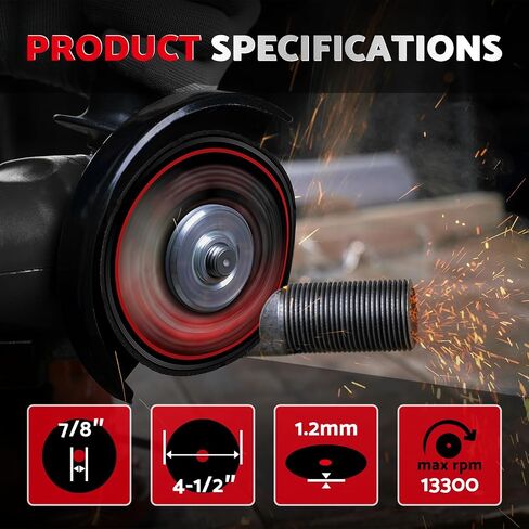 S & F Stead & Fast Diamond Cutting Wheel 4 1/2 بوصة مع 7/8 '' Arbor ، 4.5 قطع العجلة للمعادن ، حديد التسليح ، الترباس ، سبائك ، النحاس ، الصلب ، الحديد الزهر in Kuwait