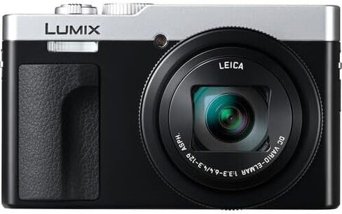 Panasonic ZS99 Point and Shoot Compact Travel Digital Camera (Silver) (DC-ZS99S) + 64GB Memory Card + DMW-BLG10 Battery + Camera Bag + Flexible Tripod + USB-C Cable + Cleaning Kit + More in Saudi Arabia