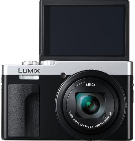 Panasonic ZS99 Point and Shoot Compact Travel Digital Camera (Silver) (DC-ZS99S) + 64GB Memory Card + DMW-BLG10 Battery + Camera Bag + Flexible Tripod + USB-C Cable + Cleaning Kit + More in Saudi Arabia