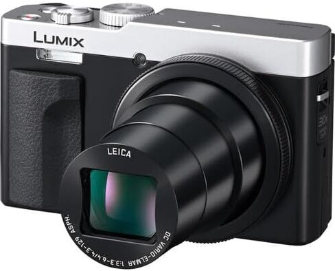 Panasonic ZS99 Point and Shoot Compact Travel Digital Camera (Silver) (DC-ZS99S) + 64GB Memory Card + DMW-BLG10 Battery + Camera Bag + Flexible Tripod + USB-C Cable + Cleaning Kit + More in Saudi Arabia
