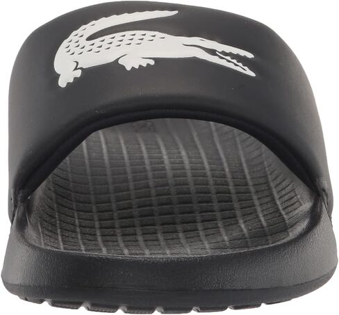 Lacoste Men's Croco 1.0 Slide Sandal, White/Green, 13 in Kuwait