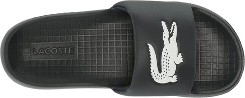 Lacoste Men's Croco 1.0 Slide Sandal, White/Green, 13 in Kuwait
