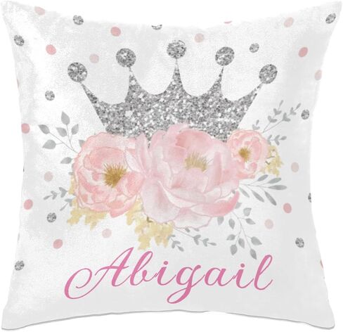 Personalized Baby Name Nursery Throw Pillow Cover for Baby Boy Girl Gift Custom Pillow with Name Personaized Throw Pillow Cove Sofa Couch Cushion Home Decor Pillow - Woodland Animals in Kuwait