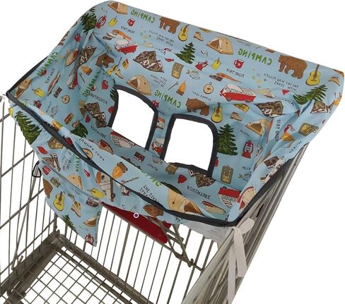 Shopping Cart Cover - Baby Safety Cart Cover with Cute Prints, infantt Seat Protector | Easy-to-Use Shopping Cart Seat Cover, Comfortable Shopping Cart Cover for Highchairs, Swings, and Toddler Carts in Saudi Arabia