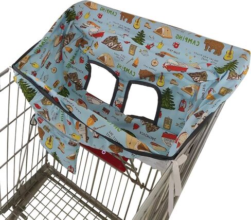 Shopping Cart Cover - Baby Safety Cart Cover with Cute Prints, infantt Seat Protector | Easy-to-Use Shopping Cart Seat Cover, Comfortable Shopping Cart Cover for Highchairs, Swings, and Toddler Carts in Saudi Arabia