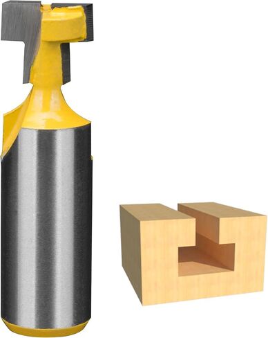 1pc Keyhole Router Bit, 1/2" Shank T-Track Slotting Cutter Router Bit 3/8 inch Blade Diameter T-Slot Grooving Milling Cutter Tool for Woodworking T-Track Slotting Milling Cutter in Saudi Arabia