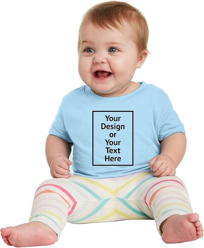 Personalized Photo Fine Jersey Tee for Kids 3322 Infant Age 6M to 24M Custom T-Shirt for Boys Girls Front/Back Print in Saudi Arabia