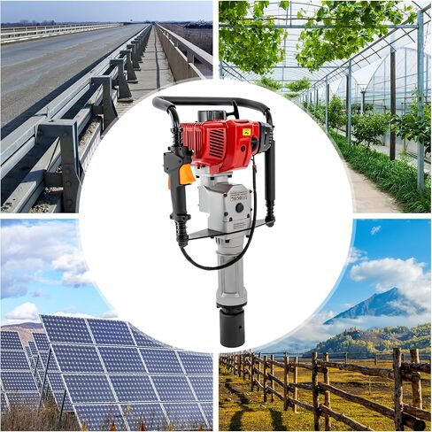 PILL DRIVER HARMER - غاز ثقيل مدعوم من الغاز T POST - 22.6CC POST POST POSE DRIVER HARMER - 0.9KW HARMER PORTABLE POLE PORMING FORCING ، و MOVES ، و MOSTS ، و ETCKS ، وما إلى ذلك. in Kuwait