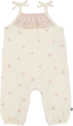 اللحظات الحديثة من قبل Gerber Baby-Girls Self Self-Eyelet Shuffle Romper Long in Kuwait