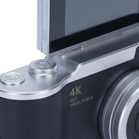 الكاميرا الرقمية ، 1080 بكسل HD 48 ميجابكسل نقطة وتصوير كاميرا مع شاشة 2.4 بوصة HD Flip ، مدمجة في مصباح تعبئة LED ، 8x التصغير الرقمي ، للطلاب المراهقين (أسود) in Kuwait