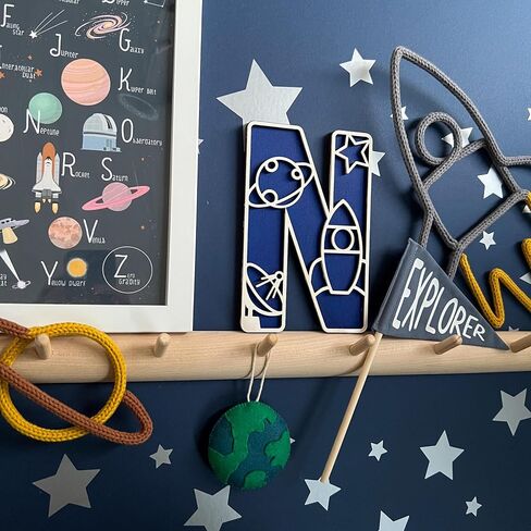 Personalized Wooden Name Sign for nursery, Wall letters Customized Name Sign Baby Room Decor, Baby Nursery Name Sign Wood Signs Personalized Baby Name Sign, Personalized Name Sign Wooden Baby Sign in Saudi Arabia
