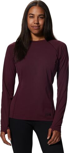 Mountain Hardwear womens Mountain Stretch Long Sleeve Crew Shirt, Glacial, Large US in Saudi Arabia