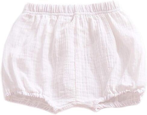 EISHOW 3 Pack Infant Baby Soft Ruffle Shorts Bloomer Kids Boy Girl Solid Cotton Linen Blend Cute Harem Bottom Pants in Kuwait