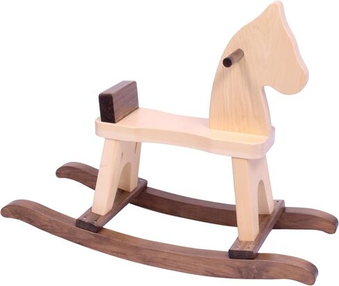 AmishToyBox.com Wooden Rocking Horse Toddler Ride-On Toy (Harvest Stain) in Kuwait