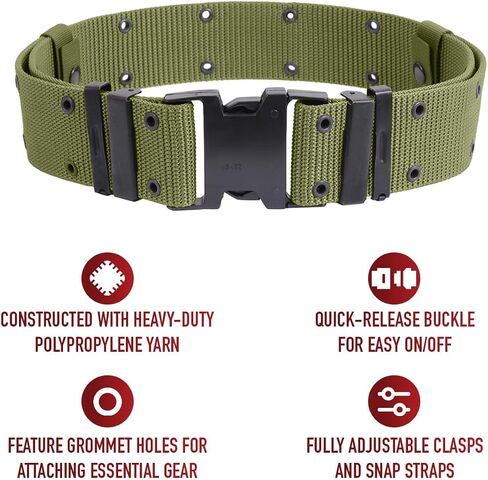Rothco New Issue Quick Rls Pistol Belt, Olive Drab/Med in Saudi Arabia
