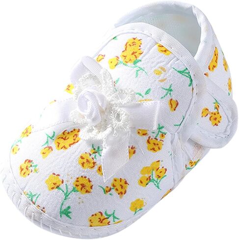 Baby Girls Soft Toddler Shoes Infant Toddler Shoes Bow Shoes Sandals Infant First Walke𝐫s Crib Shoes in Saudi Arabia
