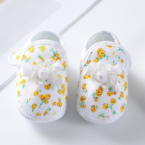 Baby Girls Soft Toddler Shoes Infant Toddler Shoes Bow Shoes Sandals Infant First Walke𝐫s Crib Shoes in Saudi Arabia