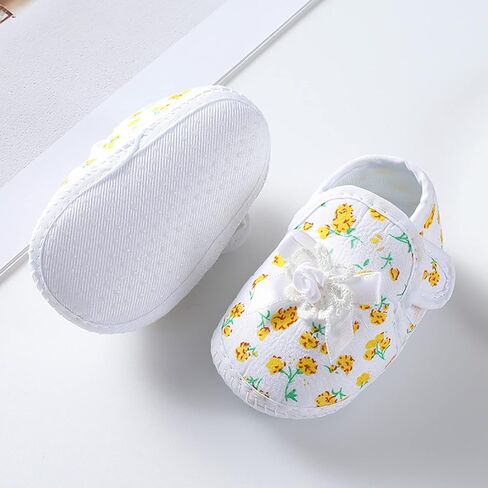 Baby Girls Soft Toddler Shoes Infant Toddler Shoes Bow Shoes Sandals Infant First Walke𝐫s Crib Shoes in Saudi Arabia
