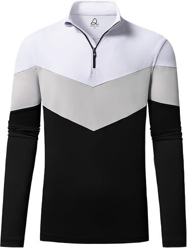 DEOLAX Quarter Zip Pullover Men Dry Fit 1/4 Zip Golf Pullover UPF50+ Moisture Wicking Mock Neck Mens Pullover Sweatshirts in Saudi Arabia