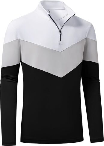 DEOLAX Quarter Zip Pullover Men Dry Fit 1/4 Zip Golf Pullover UPF50+ Moisture Wicking Mock Neck Mens Pullover Sweatshirts in Saudi Arabia