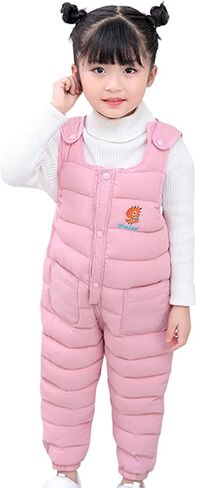Toddler Snow Pants Baby Boy Girl Winter Clothes Down Puffer Coat Windproof Warm Snow Ski Bib Overalls Snowsuit in Kuwait