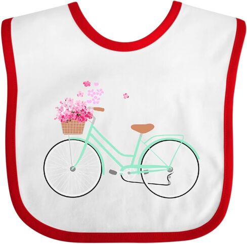 inktastic Floral Bike Baby Bib in Kuwait