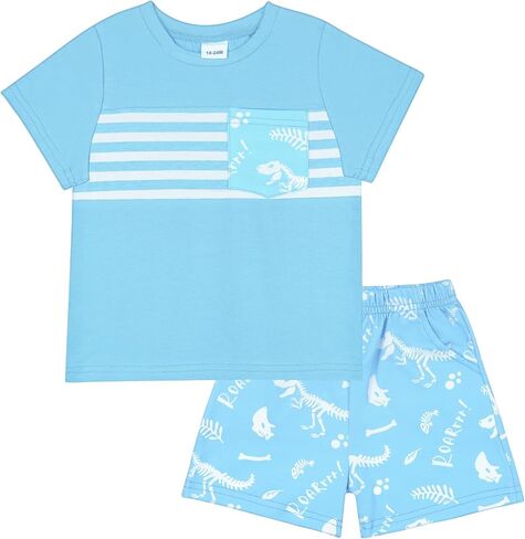 Toddler Baby Boy Clothes Boys Summer Outfits T-shirt Boy Shorts Set 12 Months-4T in Saudi Arabia