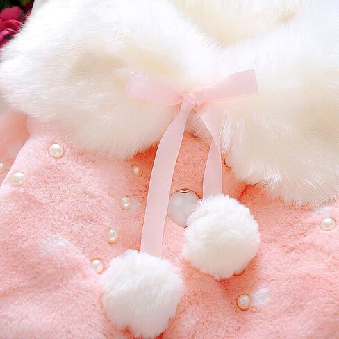 Baby Girl Winter Warm Cape Toddler Coat Cloak Jacket Fur Outerwear Clothes 0-3Y in Saudi Arabia