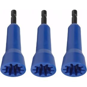 3 Pack Wire Twister Tool, Wire Cap Nut Twister, Wire Twisting Tool & Wire Connector Driver with 1/4" Chuck,Enhanced Wiring Efficiency Kits Wire Driver for Most Wire Caps (Blue)