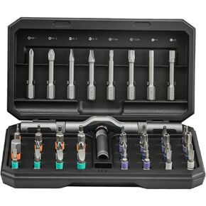 Repair Tool Kit Ratchet Screwdriver Set 42 in 1 Flexible Handle Multi Functional Labor Saving with Storage Box for Electronics