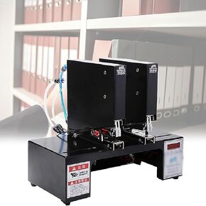 Staple, 100MM Pneumatic Booklet Double-Head Stapler, 35 Sheets/70g Thickness Automatic Binding Machine, 24mm-350mm Adjustable Spacing
