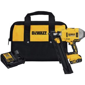 DEWALT DCN21PLM1R 20V MAX LITHIUM-ION 21 درجة بلاستيكية مسامير مجموعة مسامير (4 AH) (متجددة)