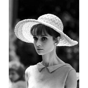 Eddy's Entertainment Audrey Hepburn 1950s Hat Beauty 8x10 Silver Halide Archival Quality Reproduction Photo Print